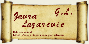 Gavra Lazarević vizit kartica